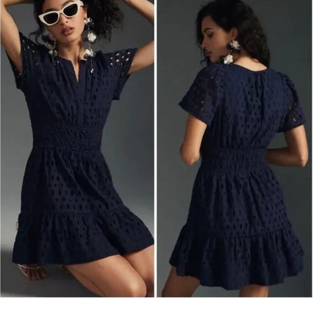 Anthropologie Somerset Navy Dress
